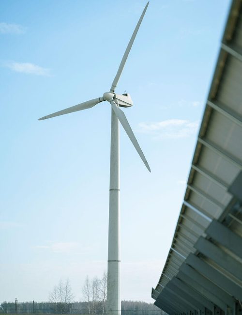 Solar Panels With Wind Mills